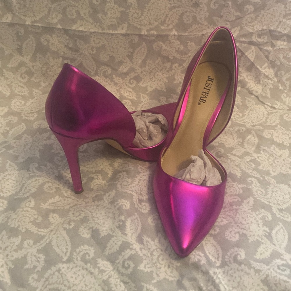 JustFab Joli Size 7 color hot pink/ fuchsia